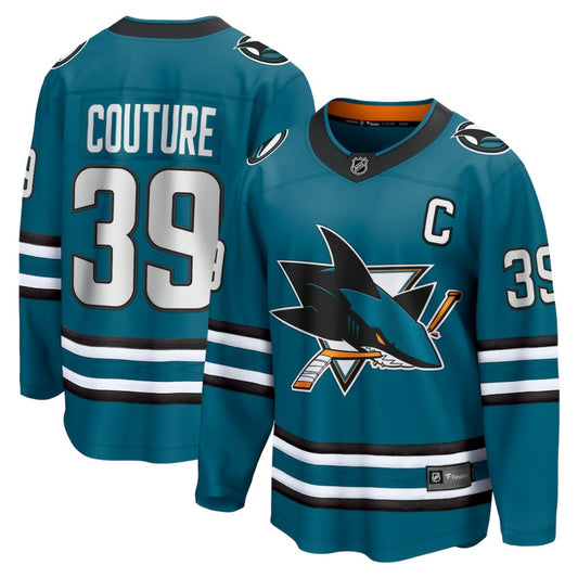 Logan Couture San Jose Sharks Fanatics Home Breakaway Jersey - Teal | NHL Jerseys
