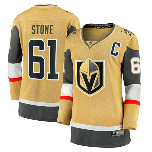 Mark Stone Vegas Golden Knights Fanatics Women's Captain Patch Home Breakaway Player Jersey - Gold | NHL Jerseys