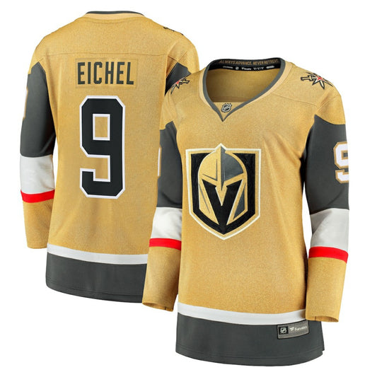 Jack Eichel Vegas Golden Knights Fanatics Women's Home Breakaway Player Jersey - Gold | NHL Jerseys