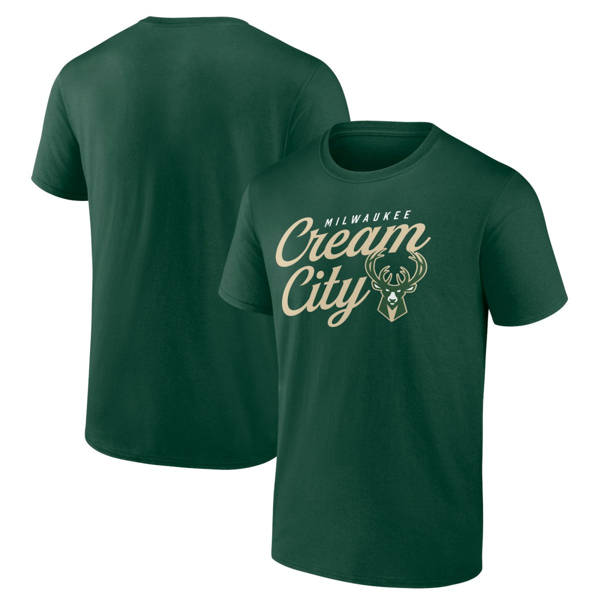 NBA - Milwaukee Bucks Hometown Collection Cream City T-Shirt - Hunter Green