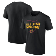 NBA - Cleveland Cavaliers Hometown Collection Let Em Know T-Shirt - Black