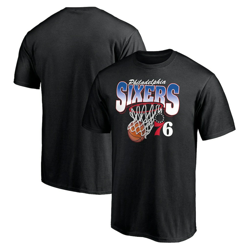 NBA - Philadelphia 76ers Balanced Floor T-Shirt - Black
