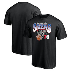 NBA - Philadelphia 76ers Balanced Floor T-Shirt - Black