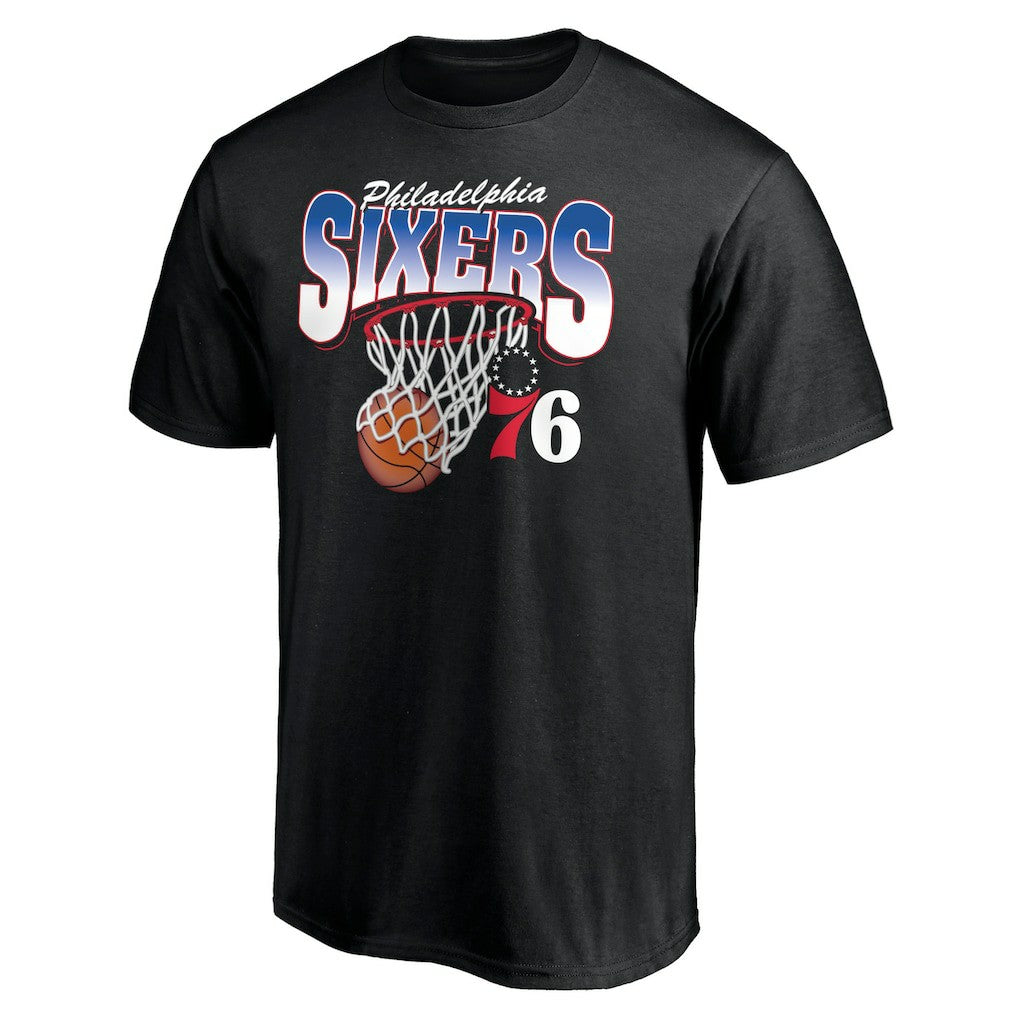 NBA - Philadelphia 76ers Balanced Floor T-Shirt - Black