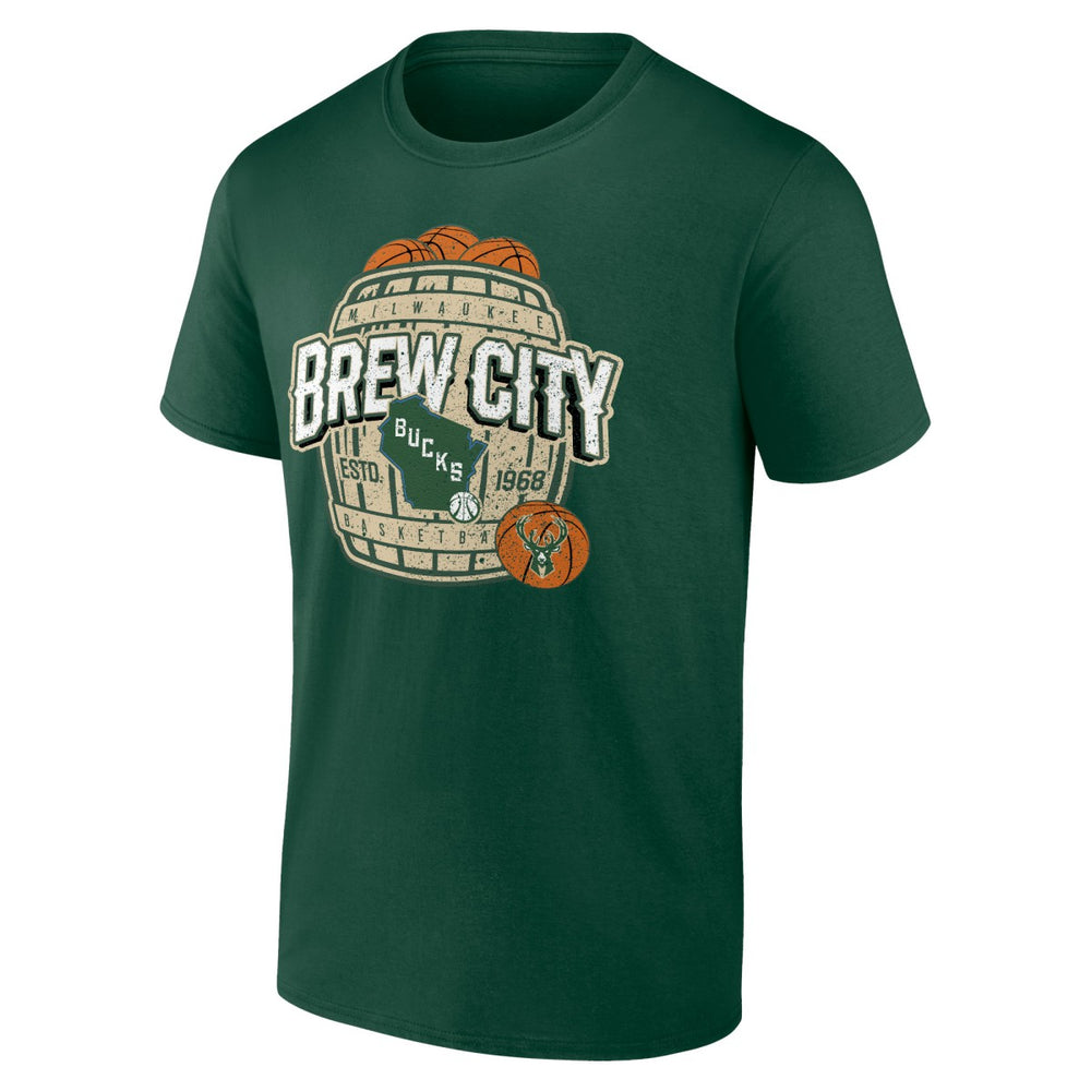 NBA - Milwaukee Bucks Hometown Collection Brew City T-Shirt - Hunter Green