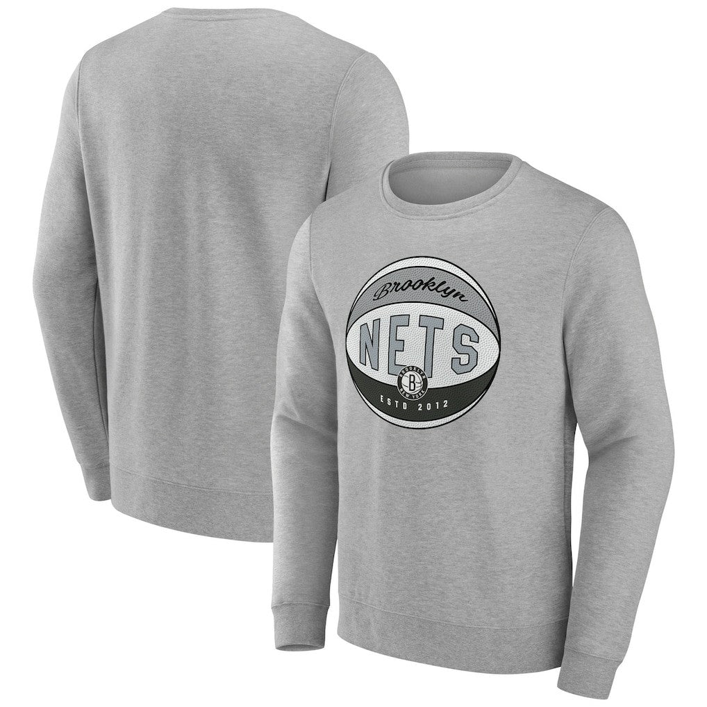 NBA - Brooklyn Nets Hard Color Pullover Sweatshirt - Gray