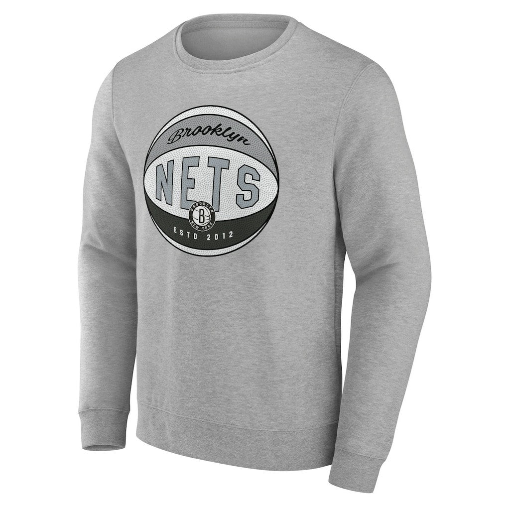 NBA - Brooklyn Nets Hard Color Pullover Sweatshirt - Gray