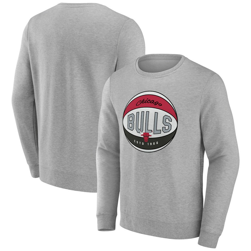 NBA - Chicago Bulls Hard Color Pullover Sweatshirt - Gray