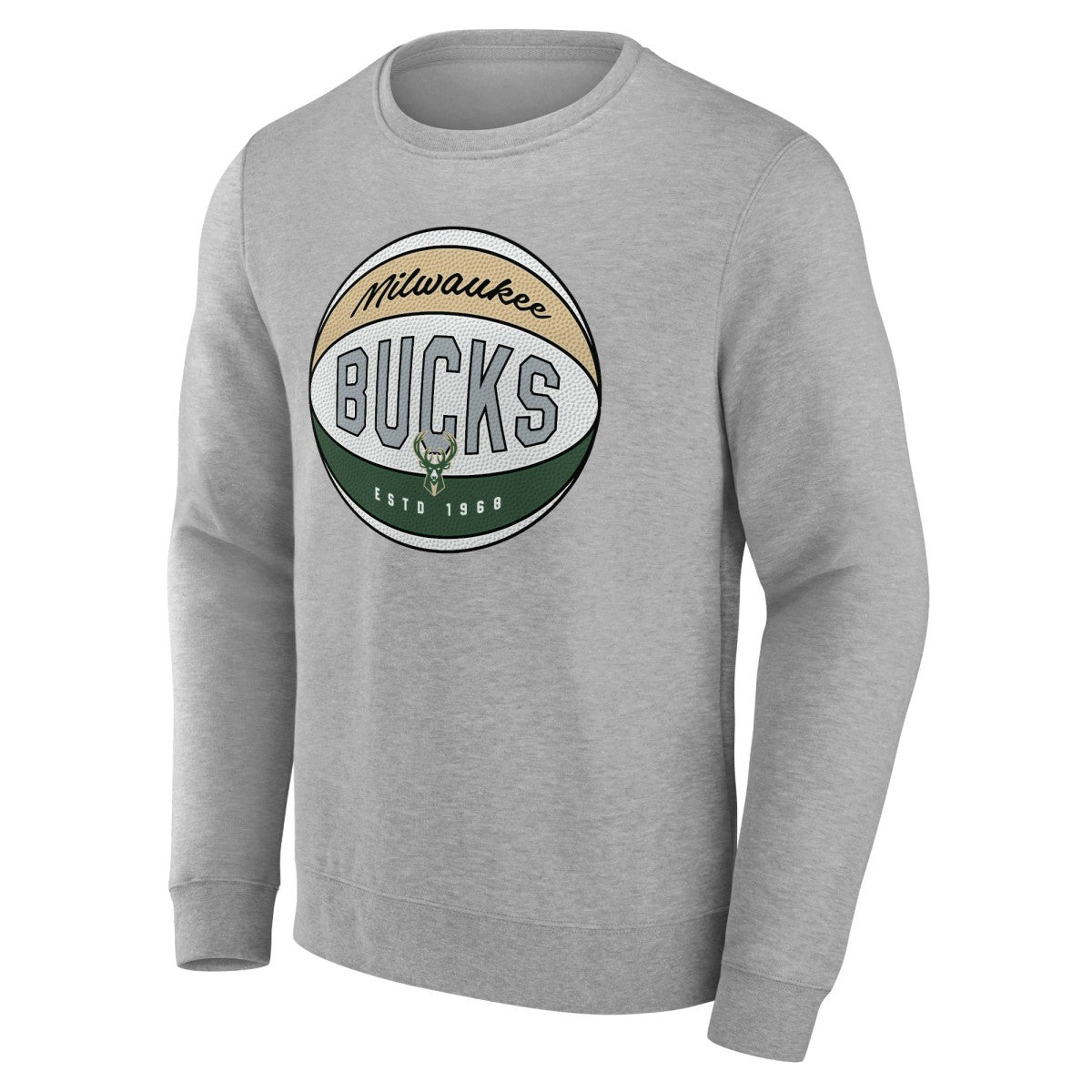 NBA - Milwaukee Bucks Hard Color Pullover Sweatshirt - Gray