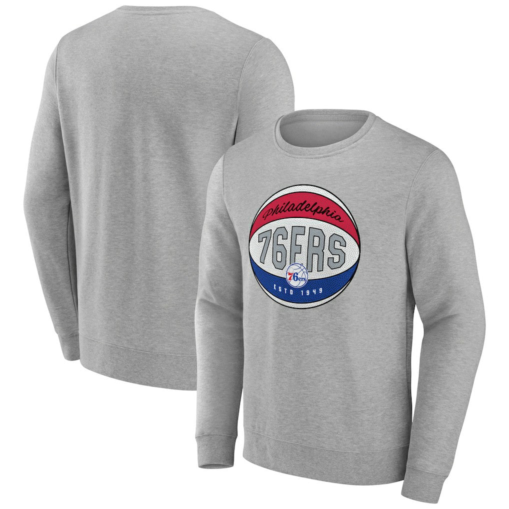 NBA - Philadelphia 76ers Hard Color Pullover Sweatshirt - Gray