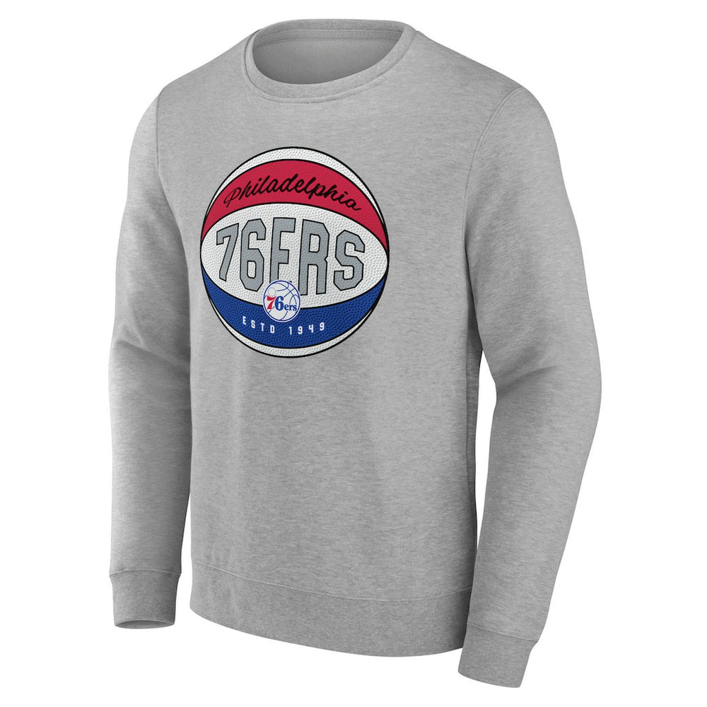 NBA - Philadelphia 76ers Hard Color Pullover Sweatshirt - Gray