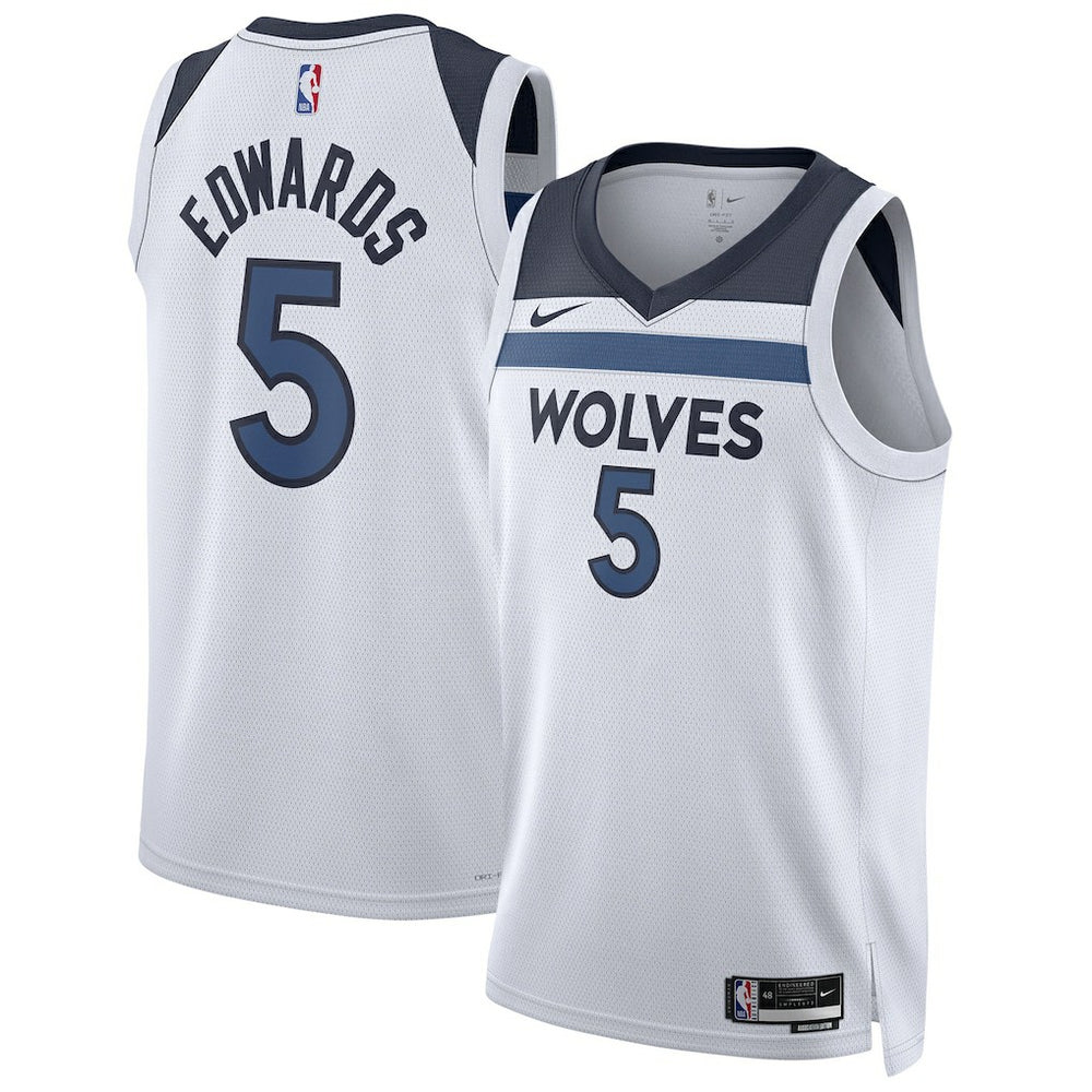 Nike - Anthony Edwards Minnesota Timberwolves Unisex Swingman Jersey - Association Edition - White