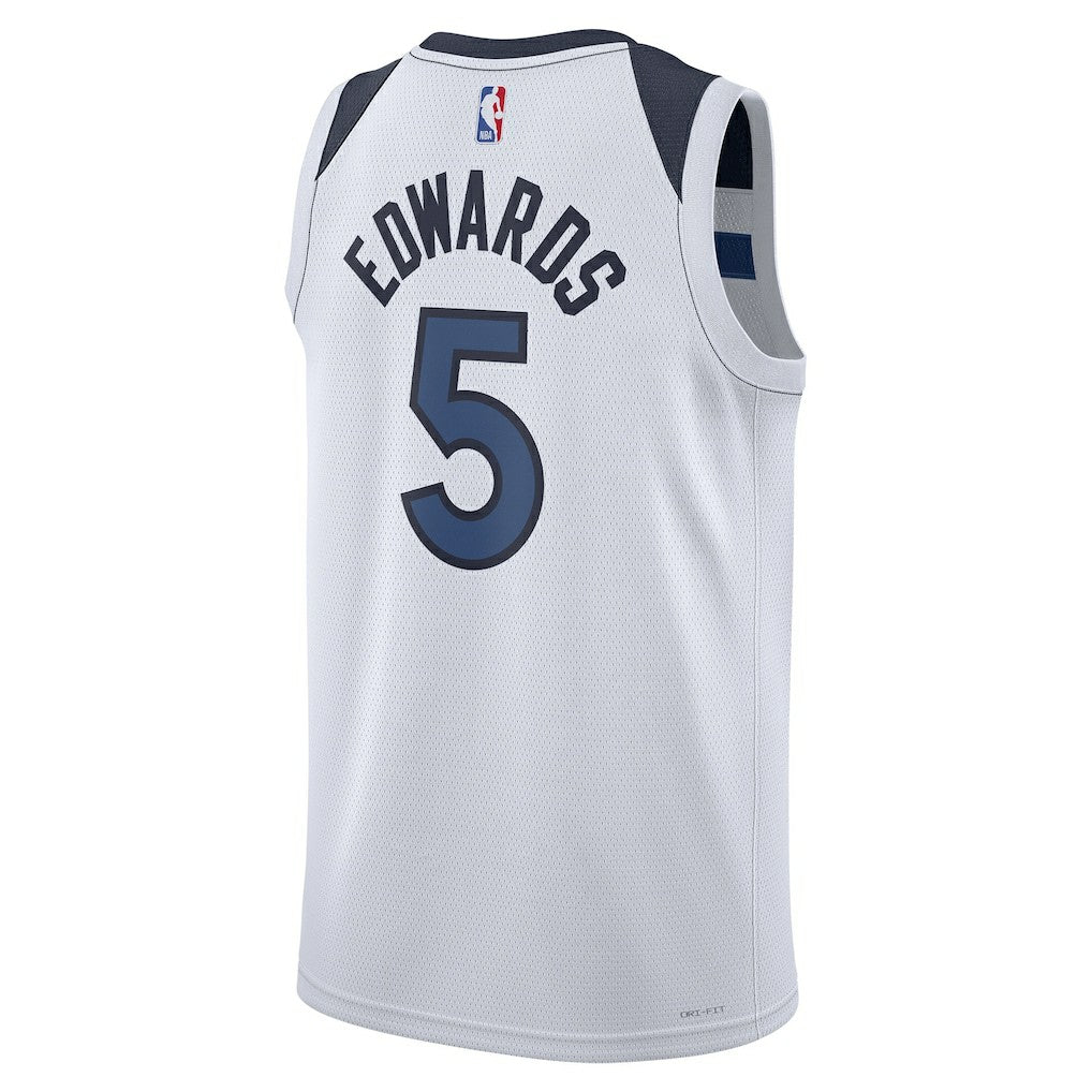 Nike - Anthony Edwards Minnesota Timberwolves Unisex Swingman Jersey - Association Edition - White