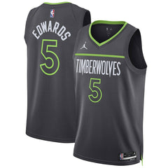 NBA - Anthony Edwards Minnesota Timberwolves Jordan Brand Unisex Swingman Jersey - Statement Edition - Charcoal