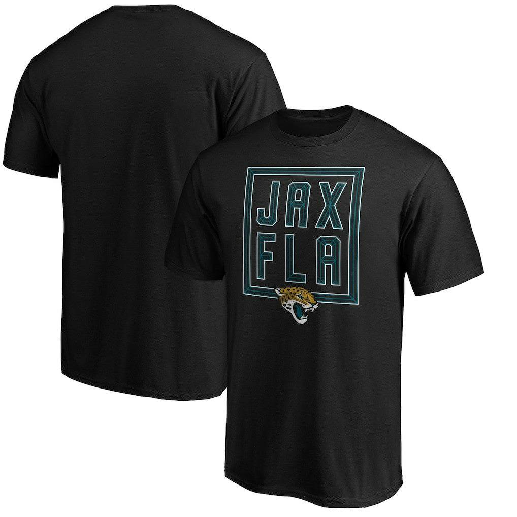 Jacksonville Jaguars Hometown Collection Initial Outline T-Shirt Black - NFL
