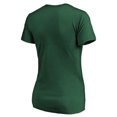 Green Bay Packers Women's Script V-Neck T-Shirt Green - NFL