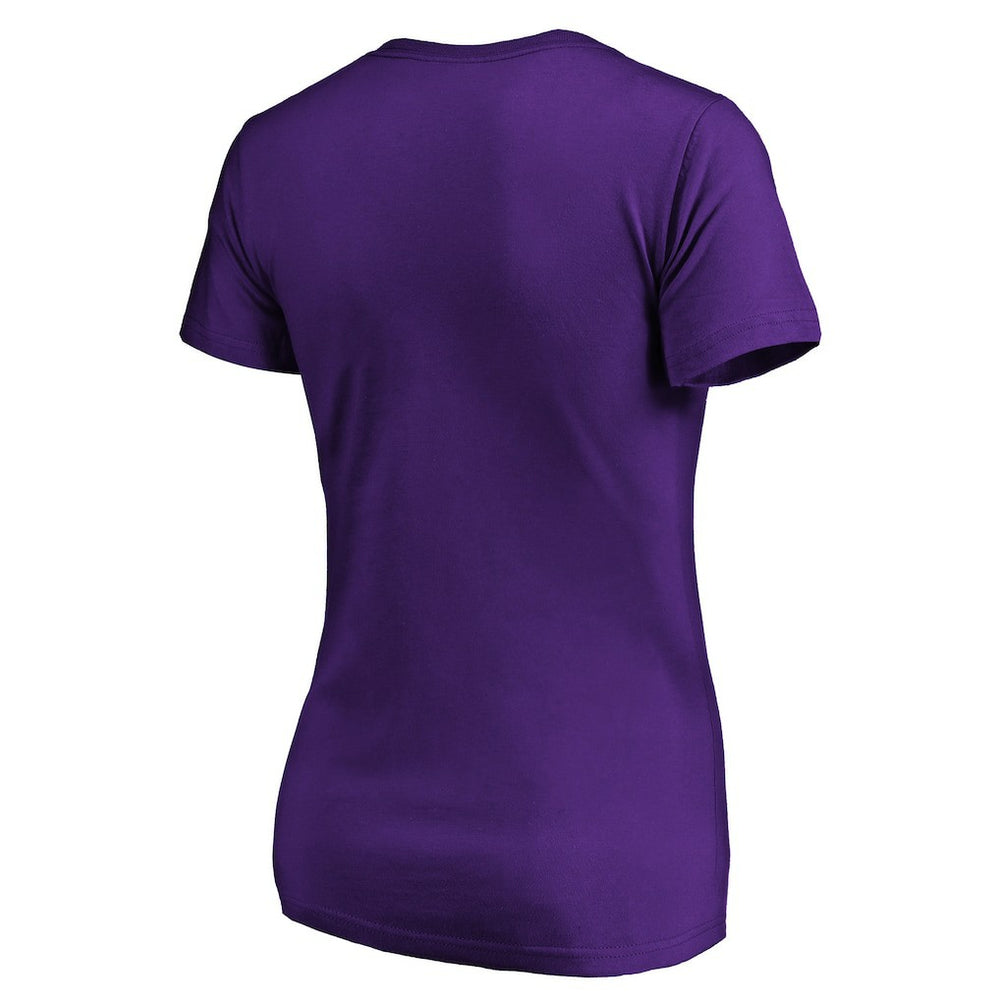 Minnesota Vikings Women's Script V-Neck T-Shirt Purple - NFL