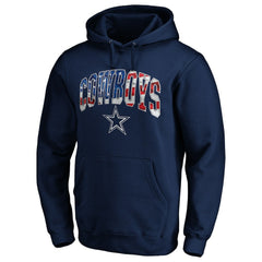 Dallas Cowboys Banner Wave Pullover Hoodie Navy - NFL