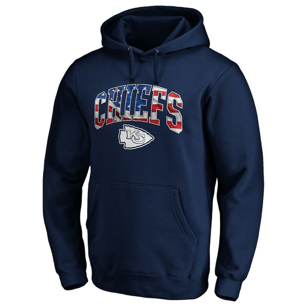 Kansas City Chiefs Banner Wave Pullover Hoodie Navy - NFL
