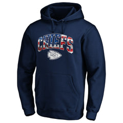 Kansas City Chiefs Banner Wave Pullover Hoodie Navy - NFL
