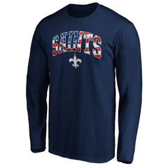 New Orleans Saints Banner Wave Long Sleeve T-Shirt Navy - NFL