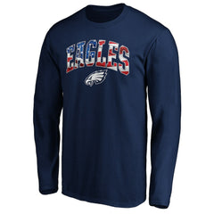 Philadelphia Eagles Banner Wave Long Sleeve T-Shirt Navy - NFL