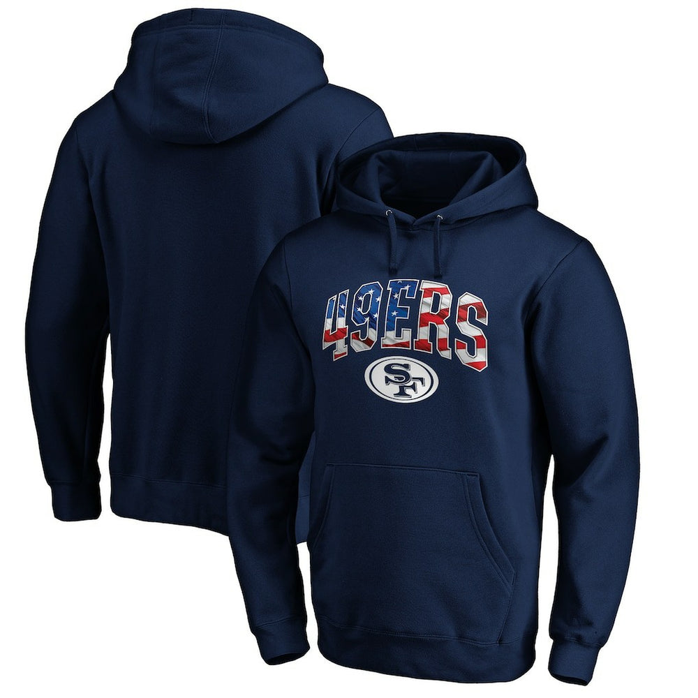 San Francisco 49ers Banner Wave Pullover Hoodie Navy - NFL