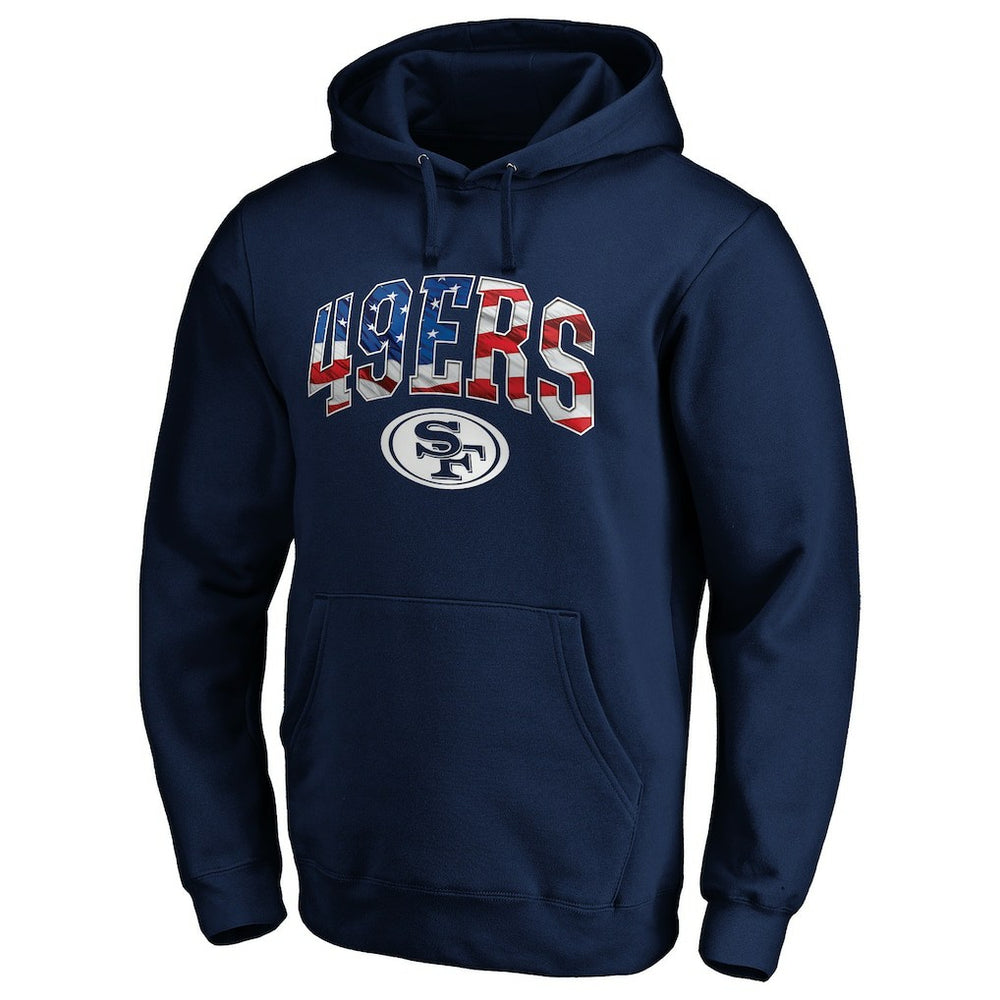 San Francisco 49ers Banner Wave Pullover Hoodie Navy - NFL
