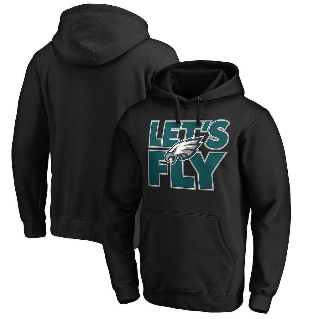 Philadelphia Eagles Hometown Collection Let's Fly Pullover Hoodie Black - NFL