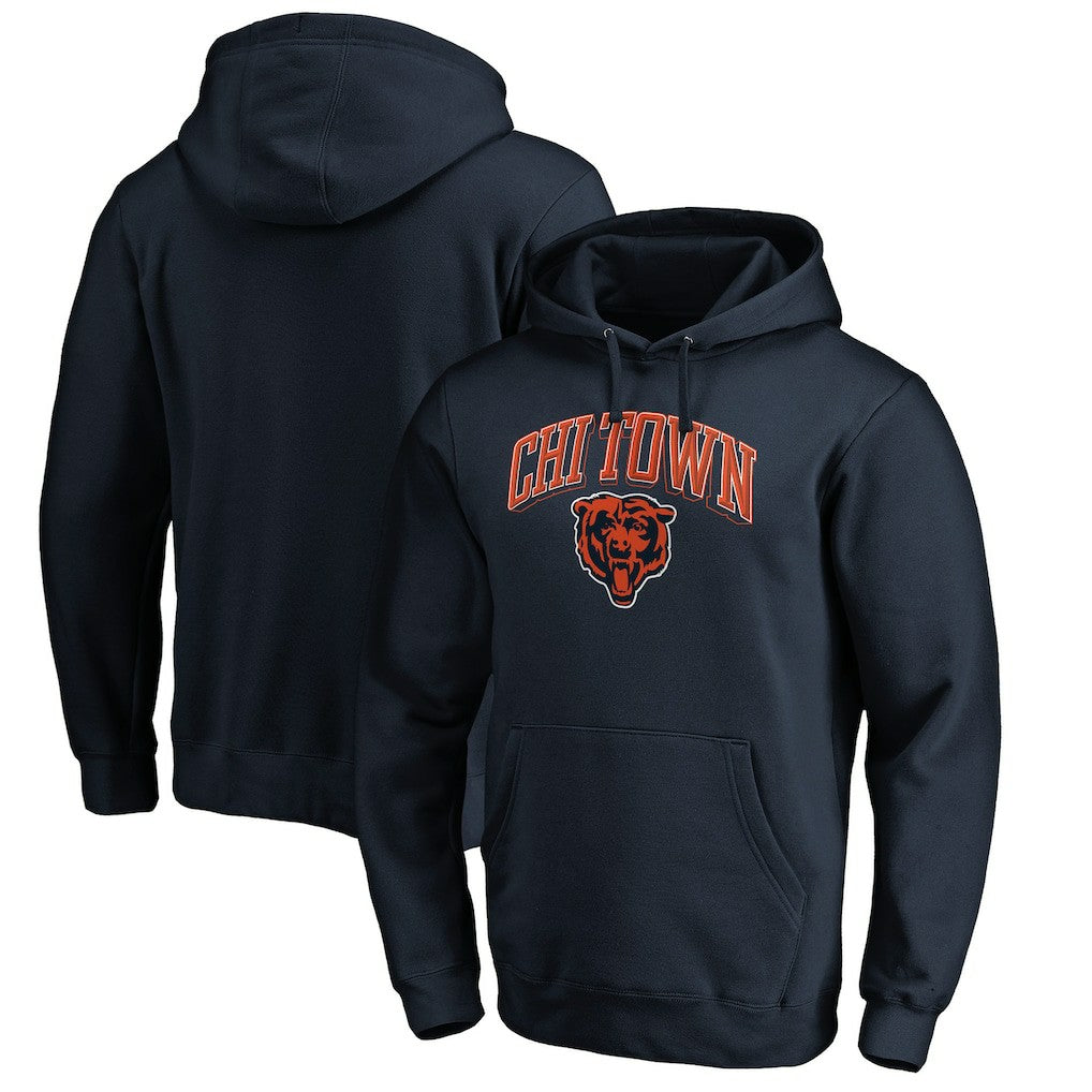 Chicago Bears Hometown Collection Chi Town Pullover Hoodie Navy - NFL