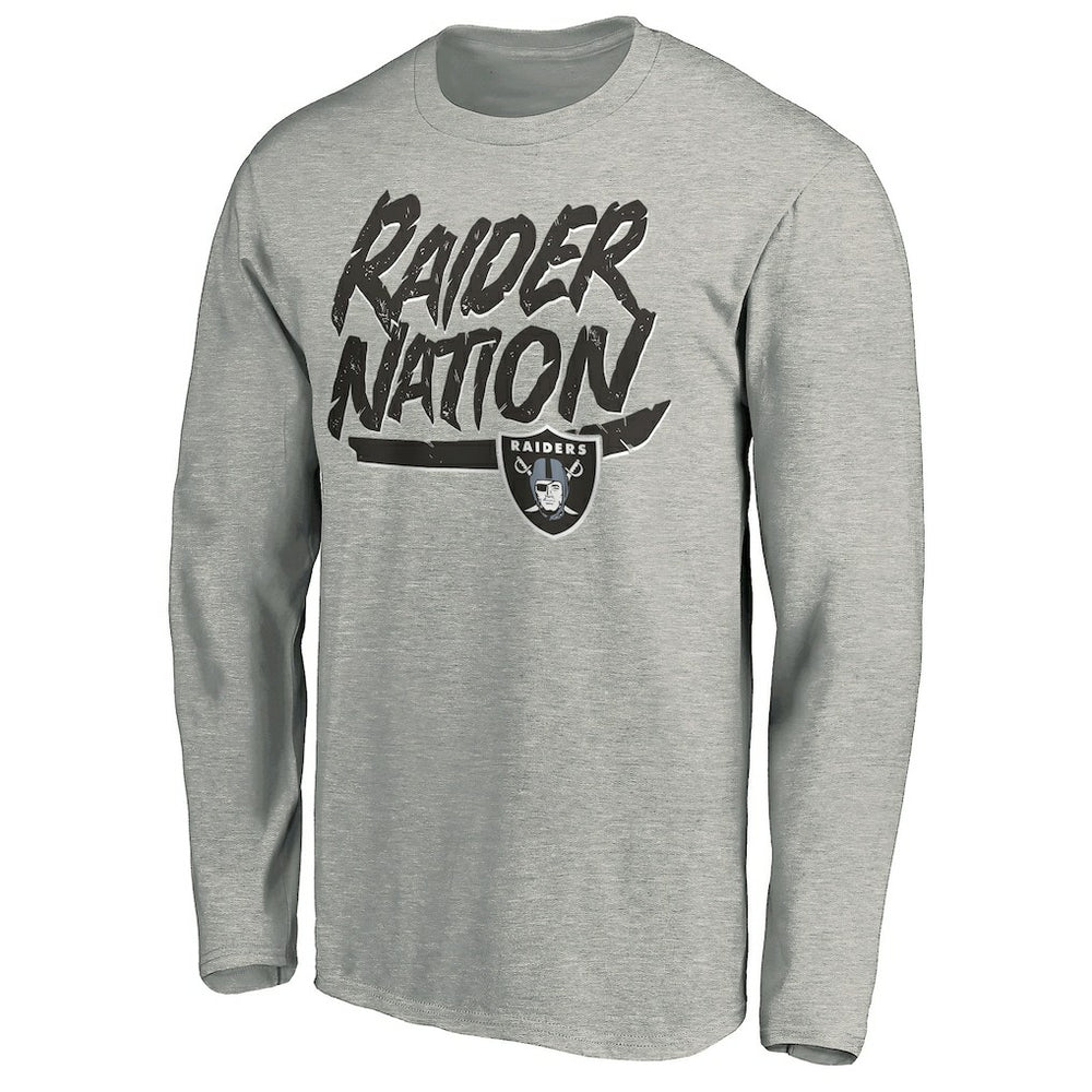 Las Vegas Raiders Hometown Collection Raider Nation Long Sleeve T-Shirt Gray - NFL