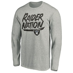 Las Vegas Raiders Hometown Collection Raider Nation Long Sleeve T-Shirt Gray - NFL