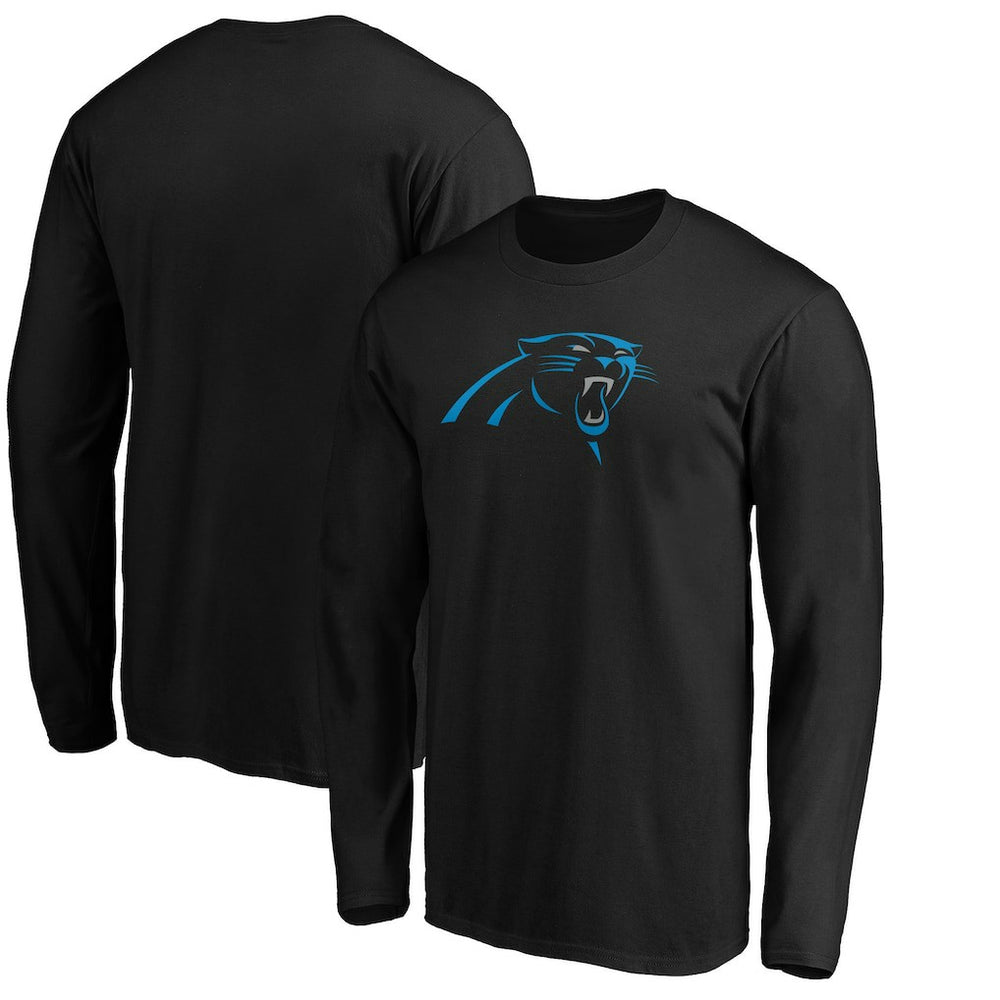 Carolina Panthers Primary Logo Long Sleeve T-Shirt Black - NFL