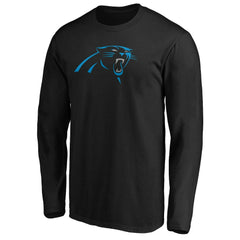 Carolina Panthers Primary Logo Long Sleeve T-Shirt Black - NFL