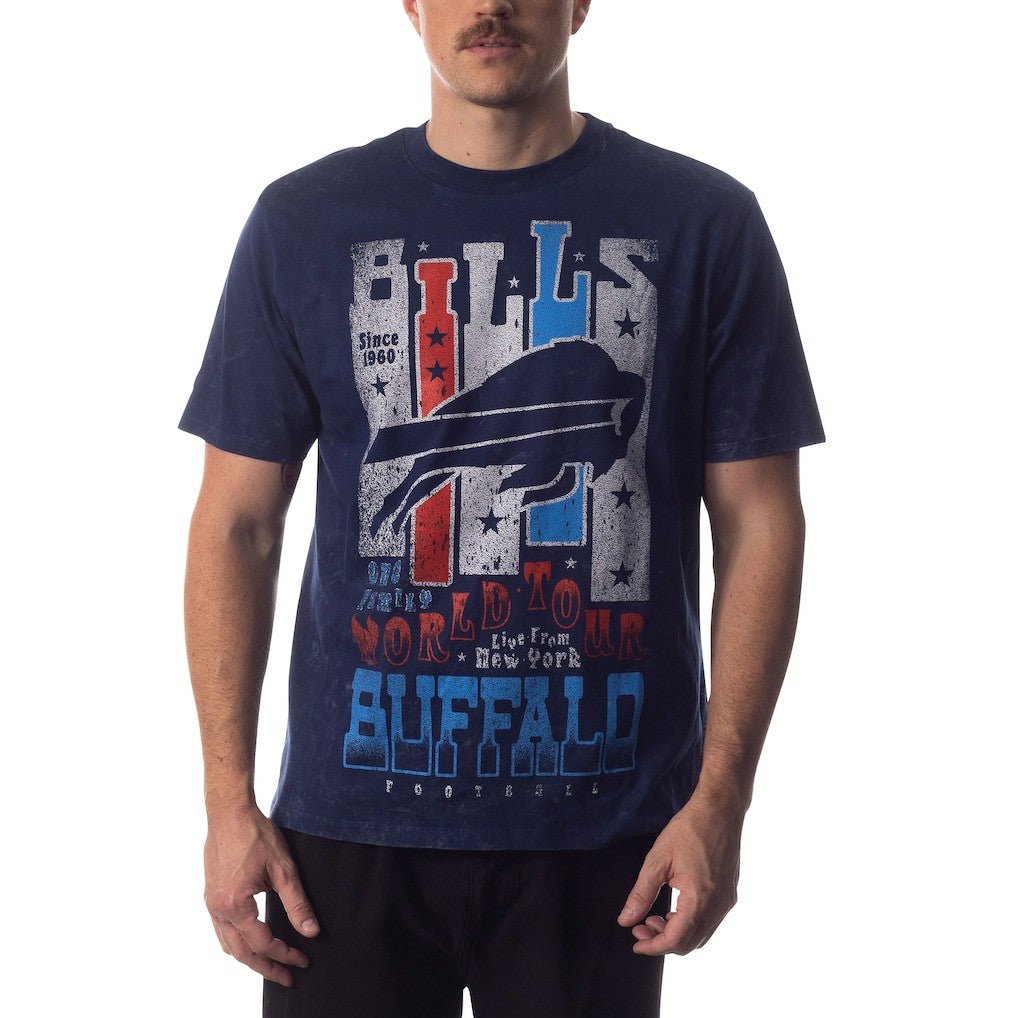 Buffalo Bills The Wild Collective Unisex Tour Band T-Shirt Navy - NFL