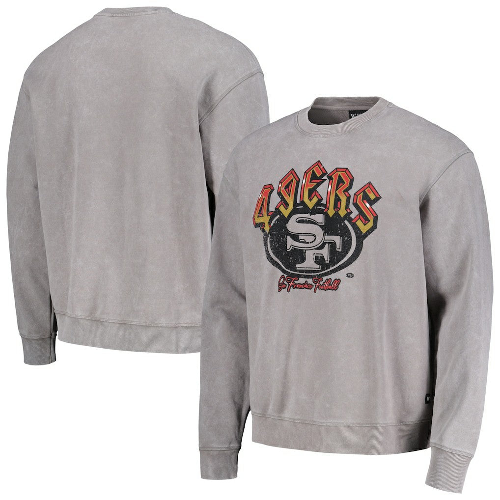 San Francisco 49ers The Wild Collective Unisex Distressed Pullover Sweatshirt Gray - NFL