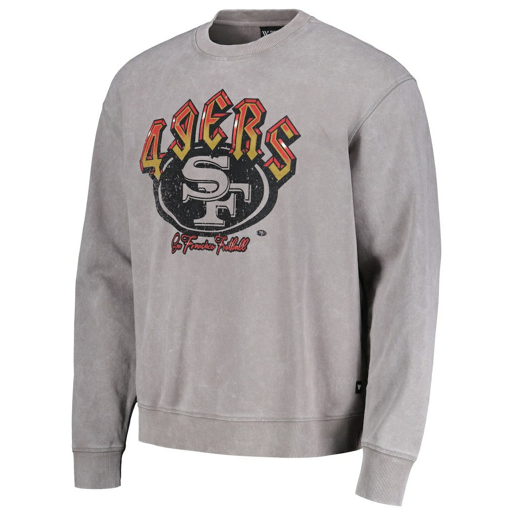 San Francisco 49ers The Wild Collective Unisex Distressed Pullover Sweatshirt Gray - NFL