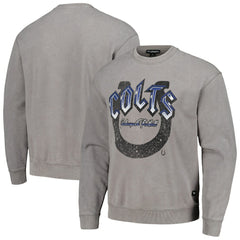 Indianapolis Colts The Wild Collective Unisex Distressed Pullover Sweatshirt Gray - NFL