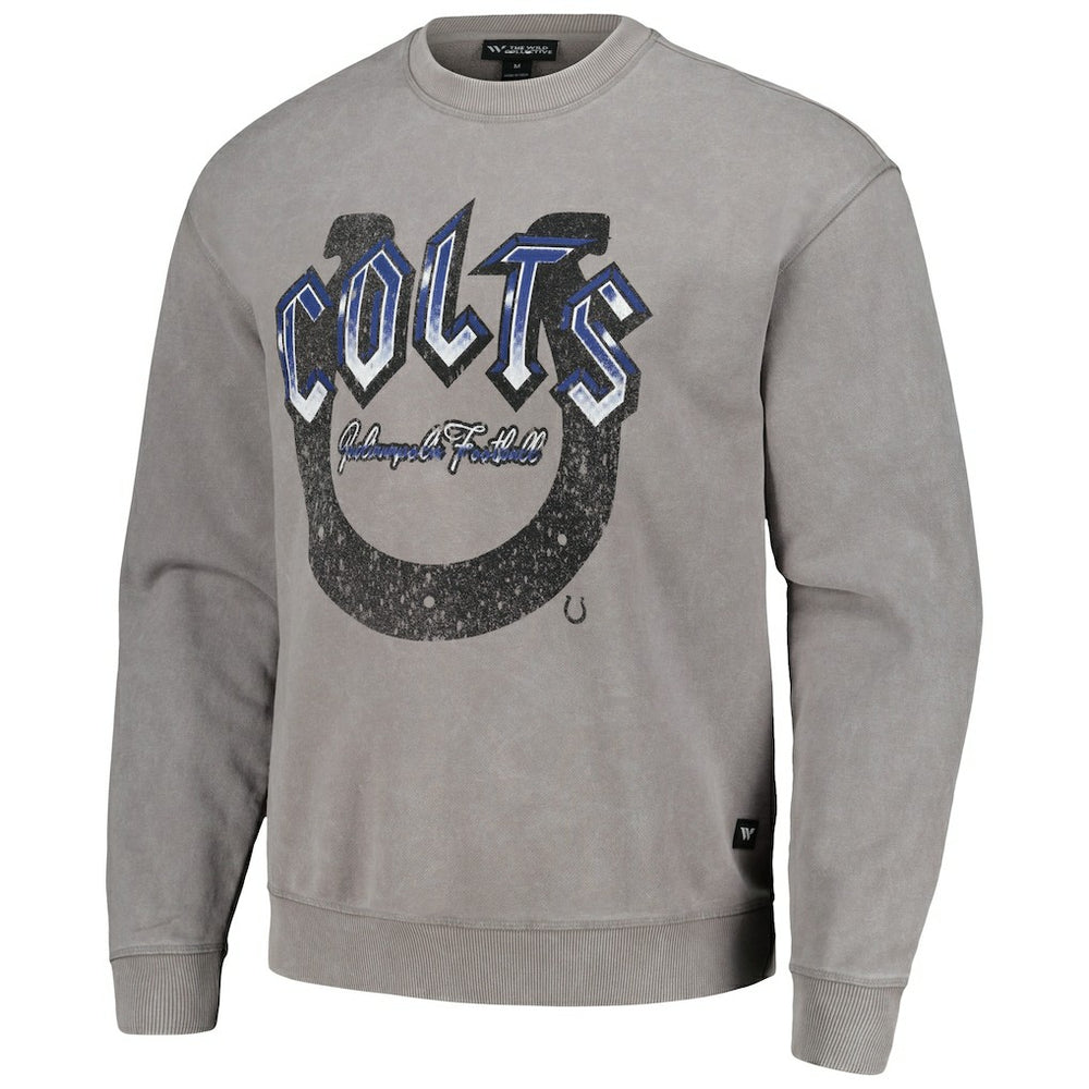 Indianapolis Colts The Wild Collective Unisex Distressed Pullover Sweatshirt Gray - NFL