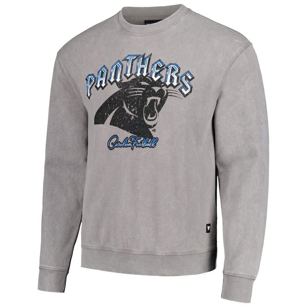 Carolina Panthers The Wild Collective Unisex Distressed Pullover Sweatshirt Gray - NFL