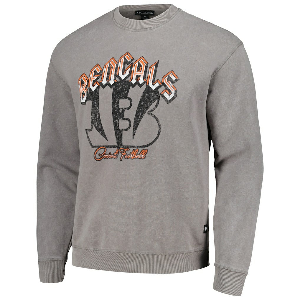 Cincinnati Bengals The Wild Collective Unisex Distressed Pullover Sweatshirt Gray - NFL