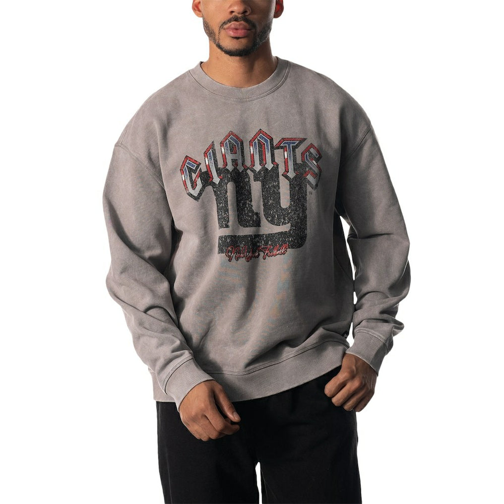 New York Giants The Wild Collective Unisex Distressed Pullover Sweatshirt Gray - NFL