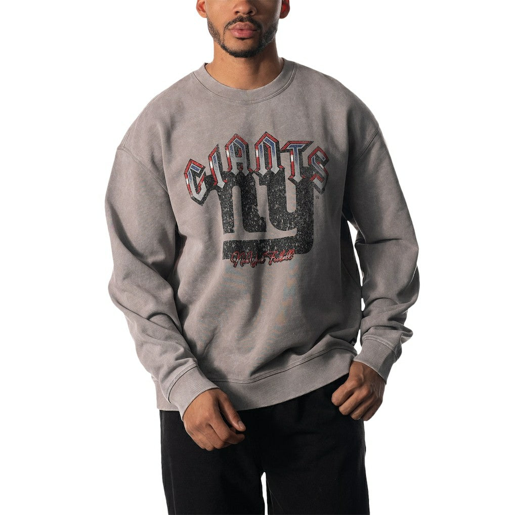 New York Giants The Wild Collective Unisex Distressed Pullover Sweatshirt Gray - NFL
