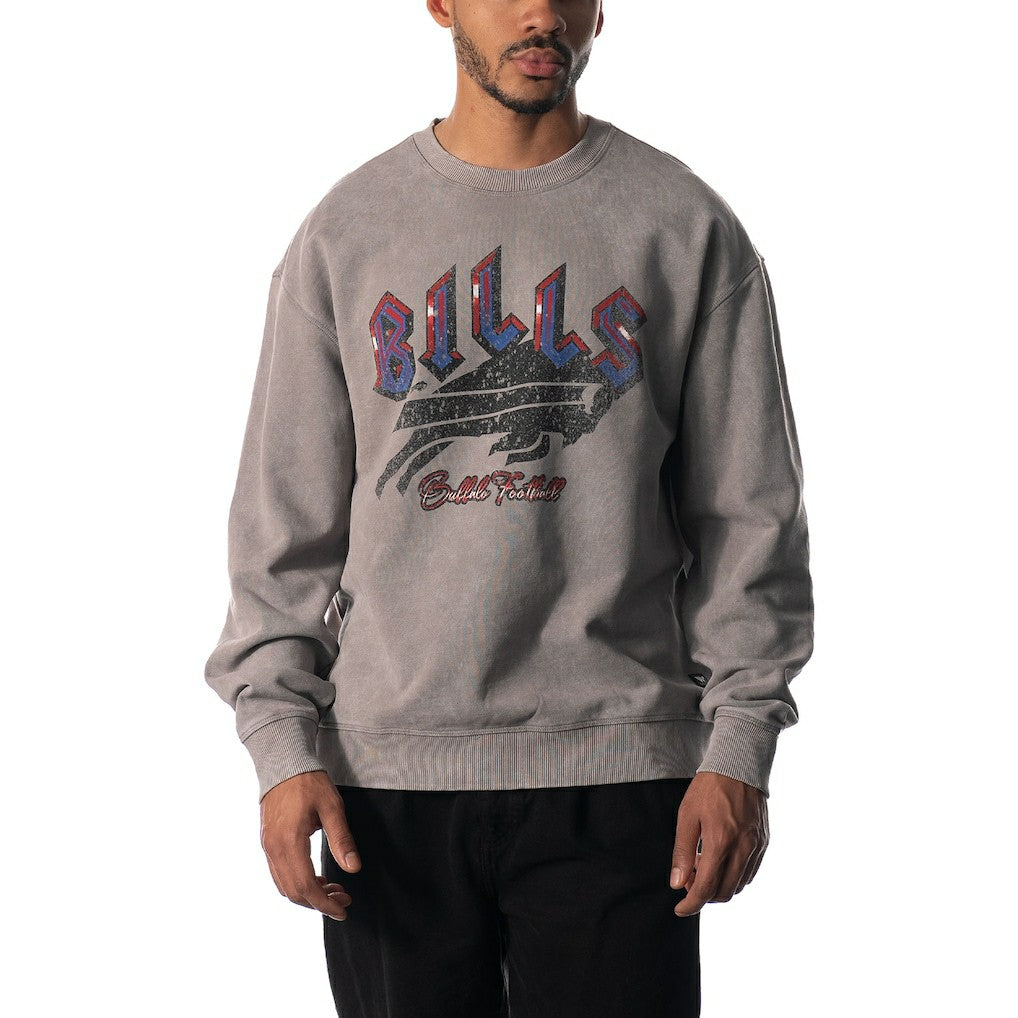 Buffalo Bills The Wild Collective Unisex Distressed Pullover Sweatshirt Gray - NFL