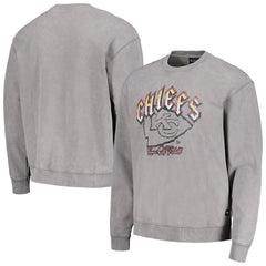 Kansas City Chiefs The Wild Collective Unisex Distressed Pullover Sweatshirt Gray - NFL