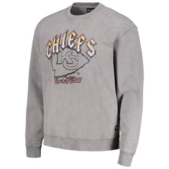 Kansas City Chiefs The Wild Collective Unisex Distressed Pullover Sweatshirt Gray - NFL