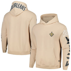 New Orleans Saints The Wild Collective Unisex Heavy Block Pullover Hoodie Cream - NFL