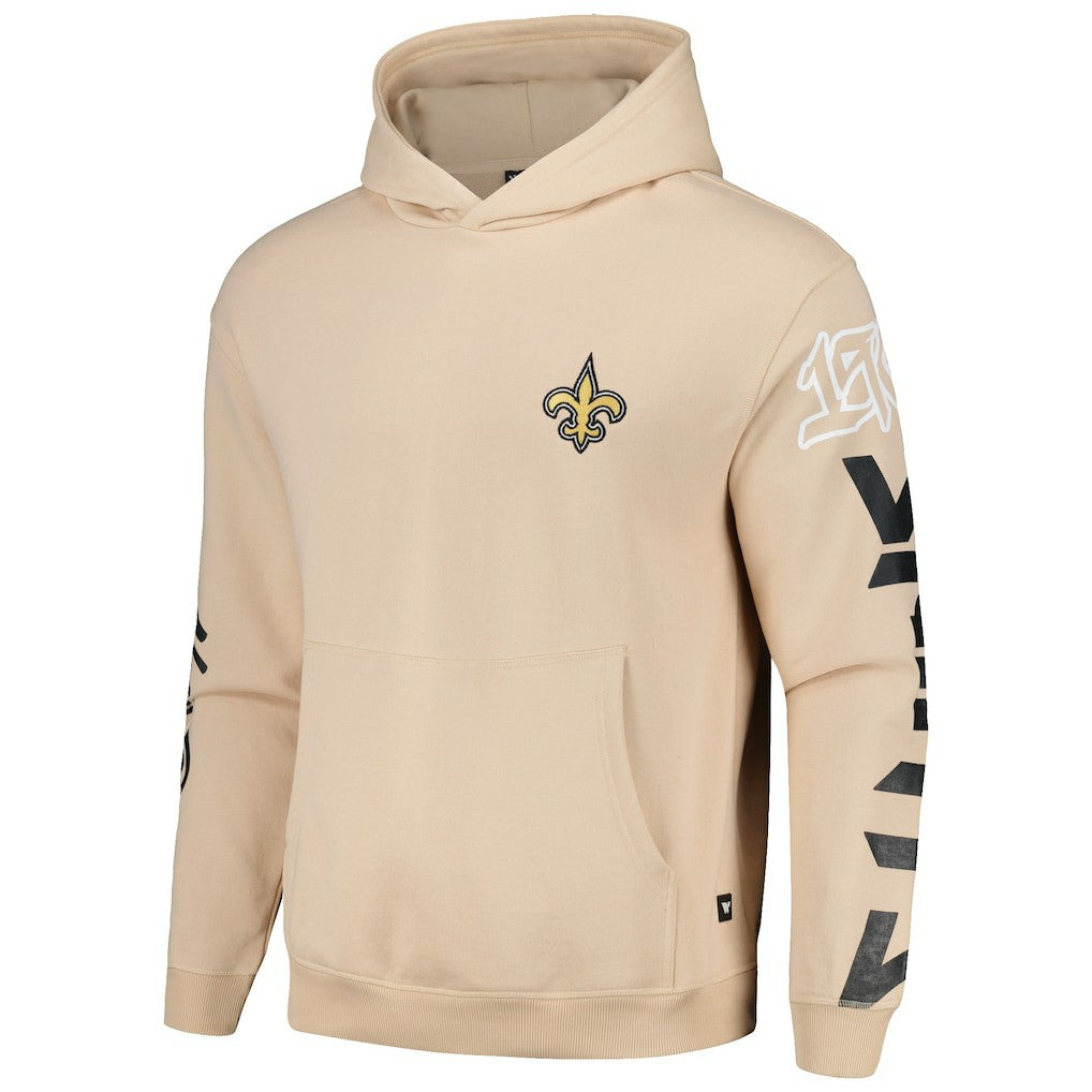 New Orleans Saints The Wild Collective Unisex Heavy Block Pullover Hoodie Cream - NFL