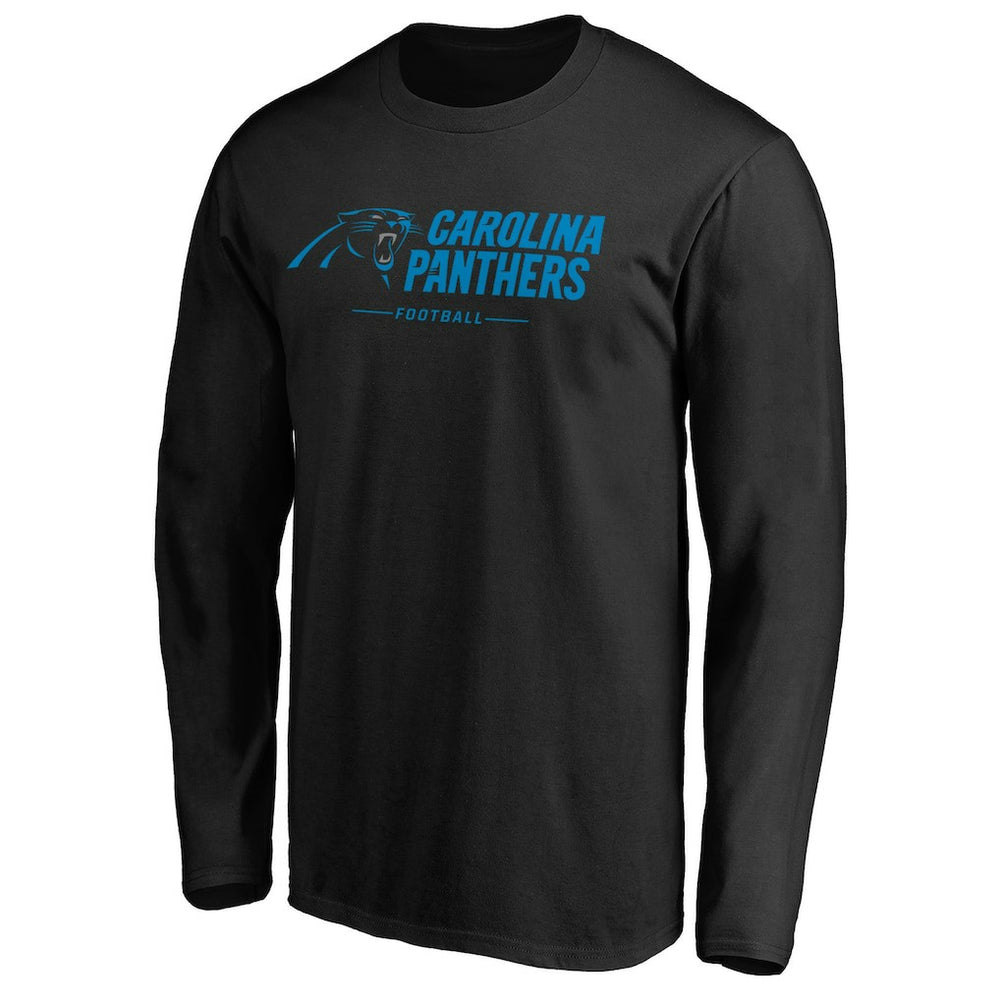 Carolina Panthers Team Lockup Long Sleeve T-Shirt Black - NFL