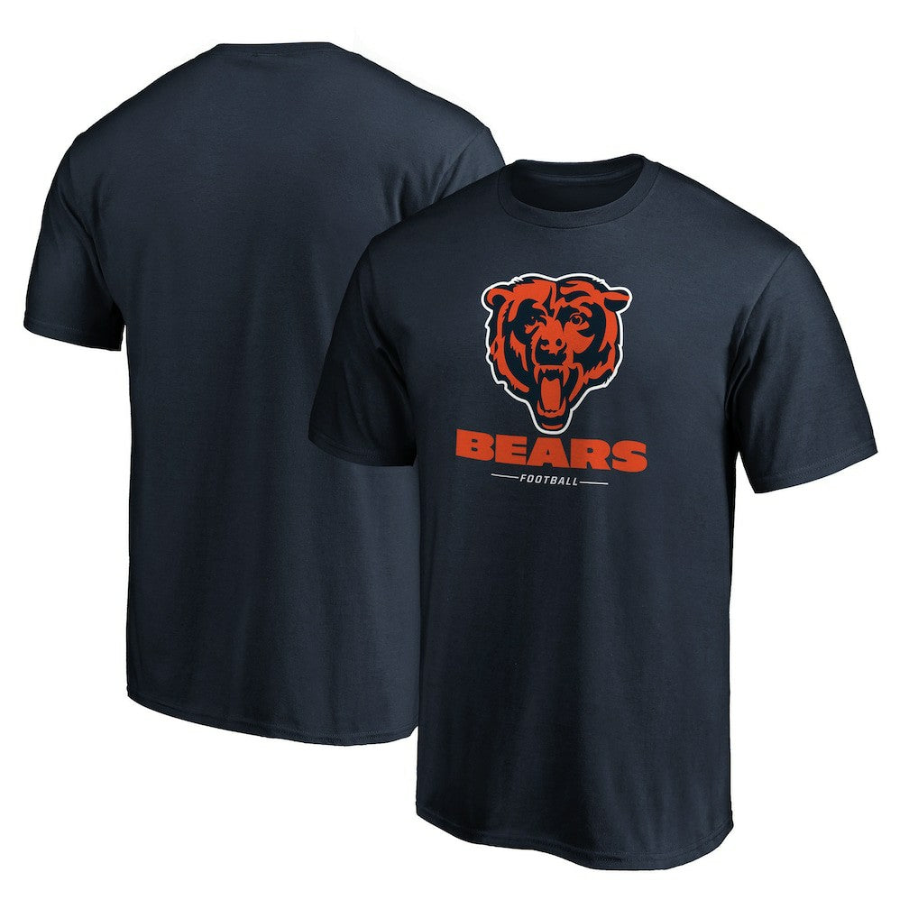 Chicago Bears Team Lockup T-Shirt Navy - NFL